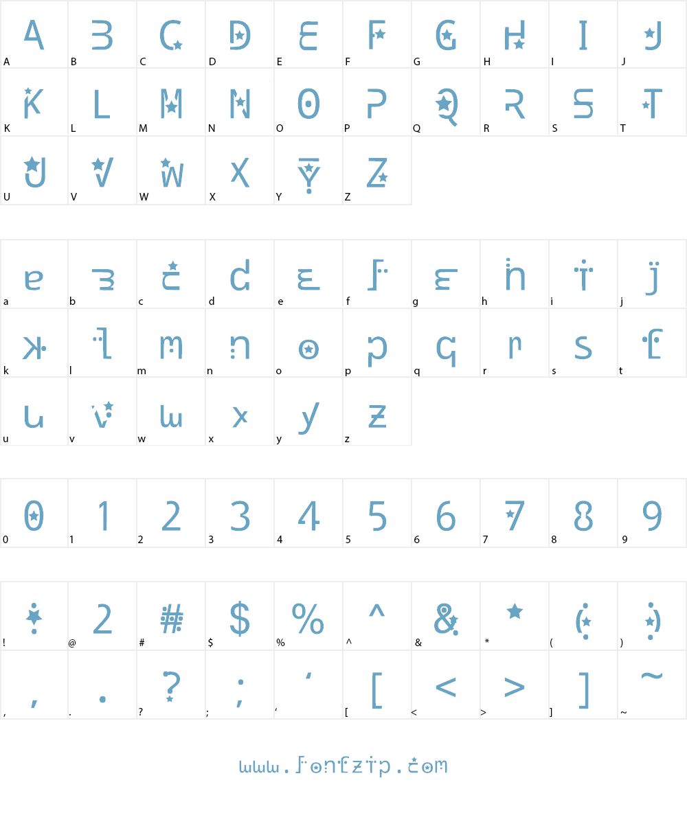 power for the city Font Character